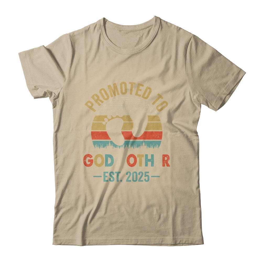 Promoted To Godmother Est 2025 Mothers Day Vintage Shirt & Tank Top | teecentury