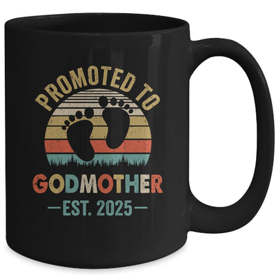 Promoted To Godmother Est 2025 Mothers Day Vintage Mug | teecentury