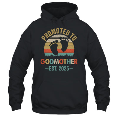 Promoted To Godmother Est 2025 Mothers Day Vintage Shirt & Tank Top | teecentury