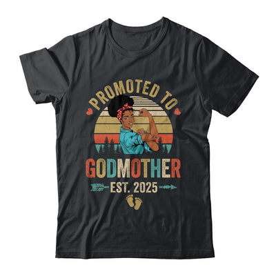 Promoted To Godmother Est 2025 Vintage First Time Aunt Shirt & Tank Top | teecentury