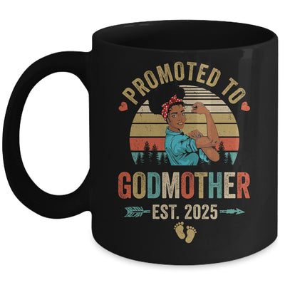 Promoted To Godmother Est 2025 Vintage First Time Aunt Mug | teecentury