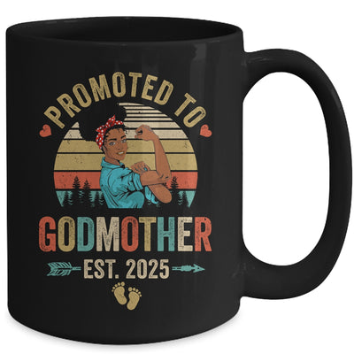 Promoted To Godmother Est 2025 Vintage First Time Aunt Mug | teecentury