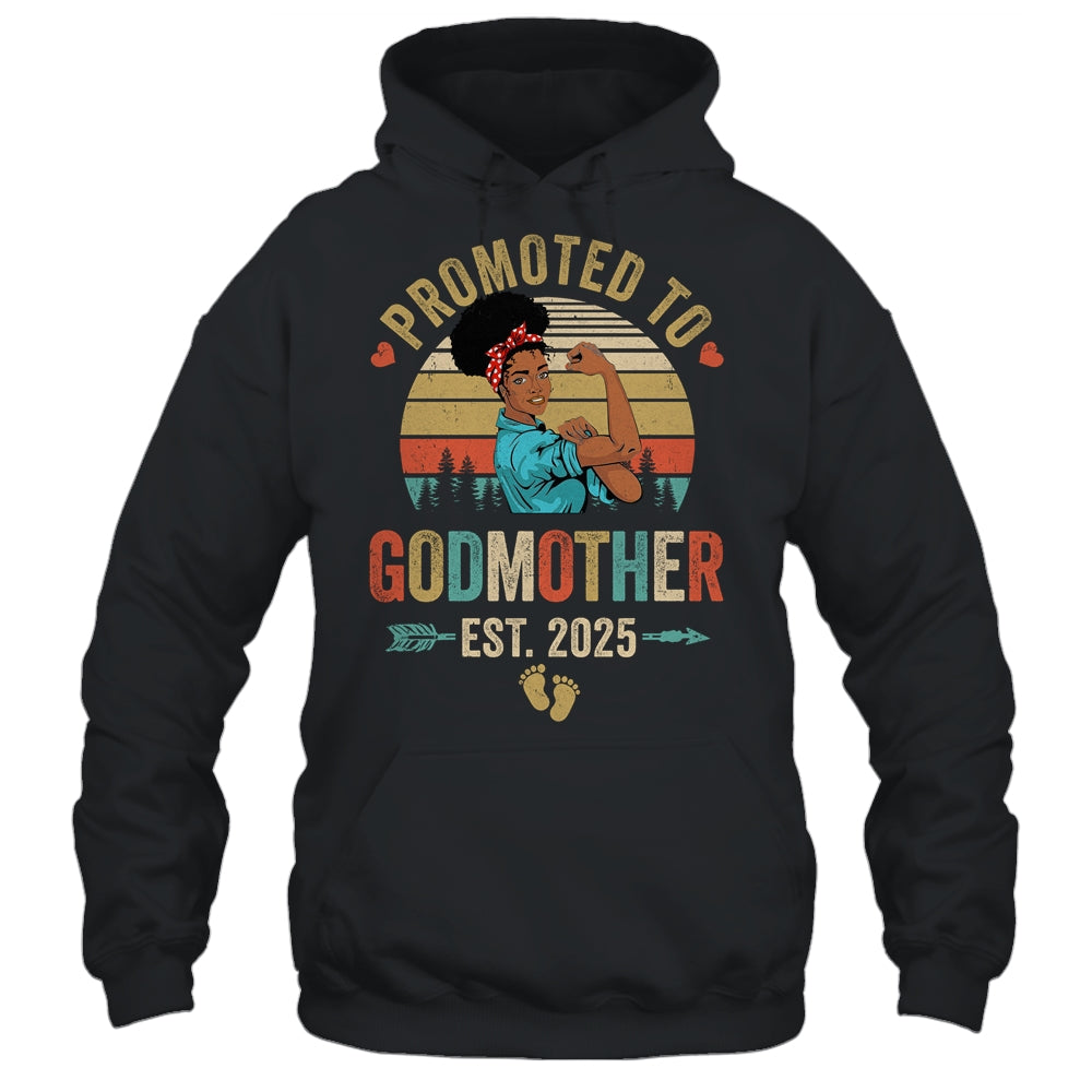 Promoted To Godmother Est 2025 Vintage First Time Aunt Shirt & Tank Top | teecentury