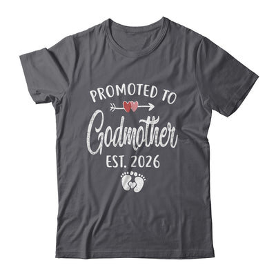 Promoted To Godmother Est 2026 Funny First Time Mothers Day Shirt & Hoodie | teecentury
