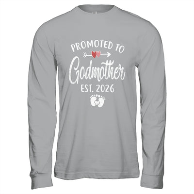 Promoted To Godmother Est 2026 Funny First Time Mothers Day Shirt & Hoodie | teecentury