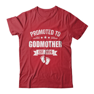 Promoted To Godmother Est 2026 Mothers Day First Time New Shirt & Hoodie | teecentury