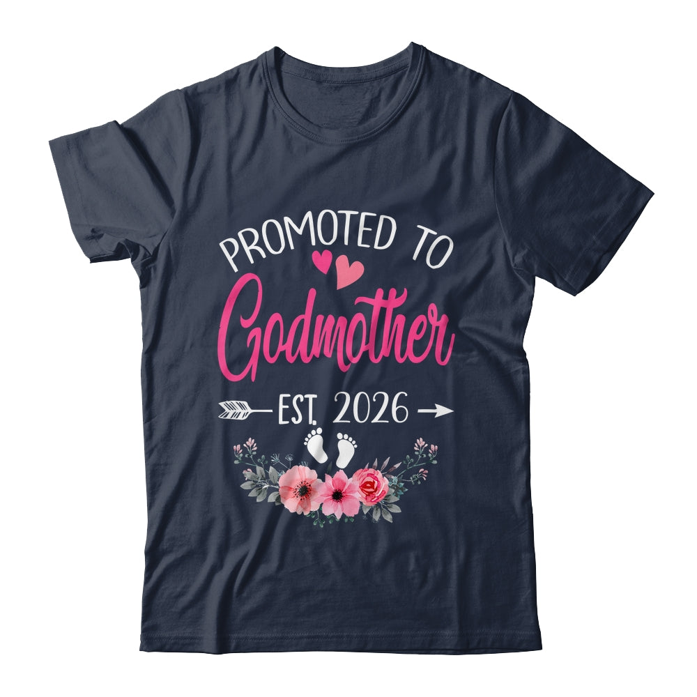 Promoted To Godmother Est 2026 Mothers Day First Time Shirt & Tank Top | teecentury