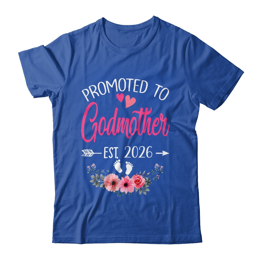 Promoted To Godmother Est 2026 Mothers Day First Time Shirt & Tank Top | teecentury