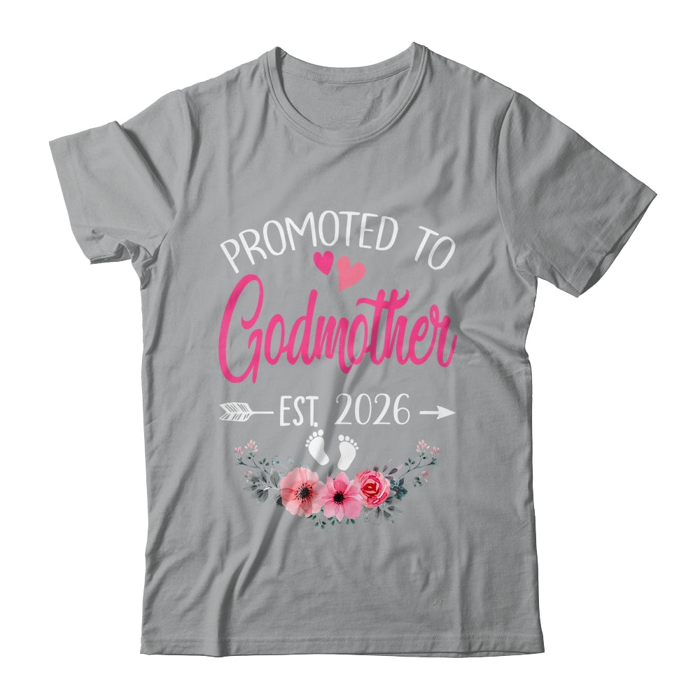 Promoted To Godmother Est 2026 Mothers Day First Time Shirt & Tank Top | teecentury
