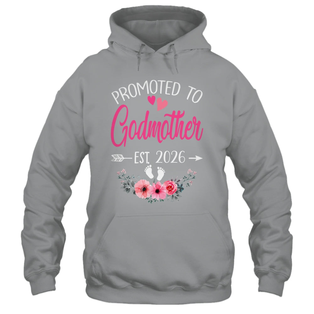 Promoted To Godmother Est 2026 Mothers Day First Time Shirt & Tank Top | teecentury