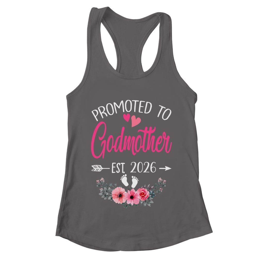 Promoted To Godmother Est 2026 Mothers Day First Time Shirt & Tank Top | teecentury