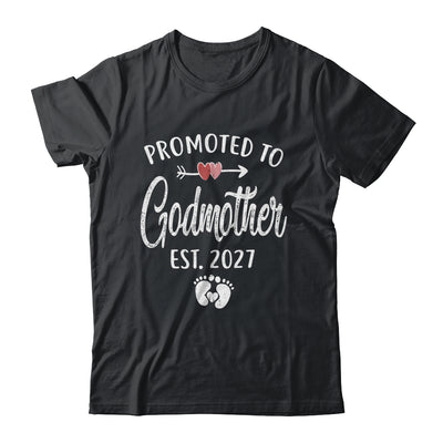 Promoted To Godmother Est 2027 Funny First Time Mothers Day Shirt & Hoodie | teecentury