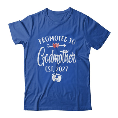 Promoted To Godmother Est 2027 Funny First Time Mothers Day Shirt & Hoodie | teecentury