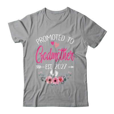 Promoted To Godmother Est 2027 Mothers Day First Time Shirt & Tank Top | teecentury