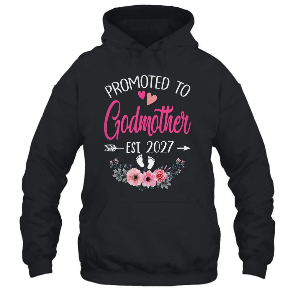 Promoted To Godmother Est 2027 Mothers Day First Time Shirt & Tank Top | teecentury
