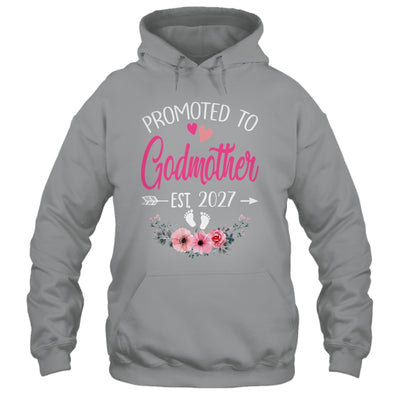 Promoted To Godmother Est 2027 Mothers Day First Time Shirt & Tank Top | teecentury