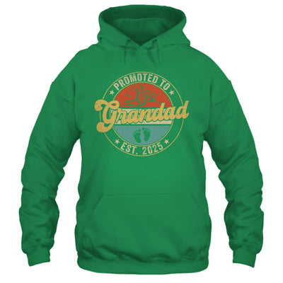 Promoted To Grandad 2025 Pregnancy New First Grandad Retro Shirt & Hoodie | teecentury