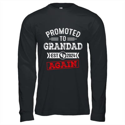 Promoted To Grandad Again 2024 Pregnancy Announcement Shirt & Hoodie | teecentury