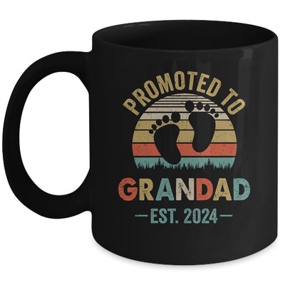 Promoted To Grandad Est 2024 Fathers Day Vintage Mug | teecentury