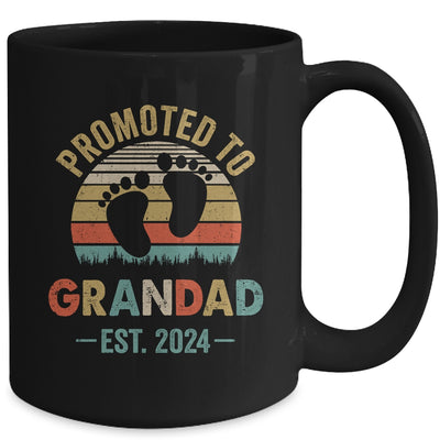 Promoted To Grandad Est 2024 Fathers Day Vintage Mug | teecentury