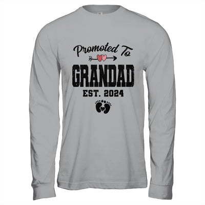 Promoted To Grandad Est 2024 First Time Fathers Day Shirt & Hoodie | teecentury