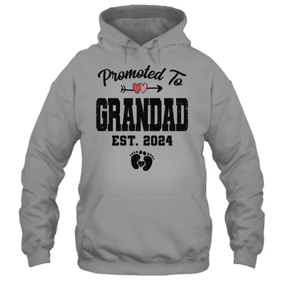 Promoted To Grandad Est 2024 First Time Fathers Day Shirt & Hoodie | teecentury