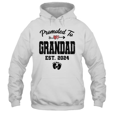 Promoted To Grandad Est 2024 First Time Fathers Day Shirt & Hoodie | teecentury