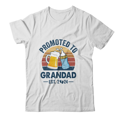 Promoted To Grandad Est 2024 First Time Fathers Day Vintage Shirt & Hoodie | teecentury