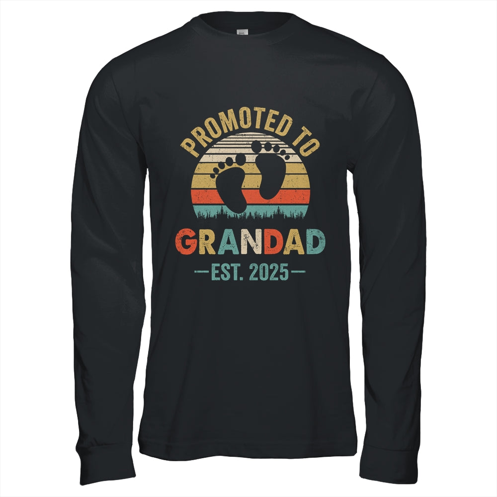 Promoted To Grandad Est 2025 Fathers Day Vintage Shirt & Hoodie | teecentury