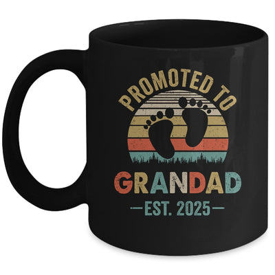 Promoted To Grandad Est 2025 Fathers Day Vintage Mug | teecentury