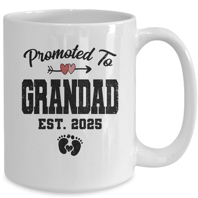 Promoted To Grandad Est 2025 First Time Fathers Day Mug | teecentury