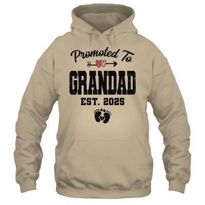 Promoted To Grandad Est 2025 First Time Fathers Day Shirt & Hoodie | teecentury