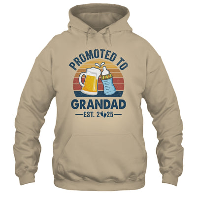 Promoted To Grandad Est 2025 First Time Fathers Day Vintage Shirt & Hoodie | teecentury