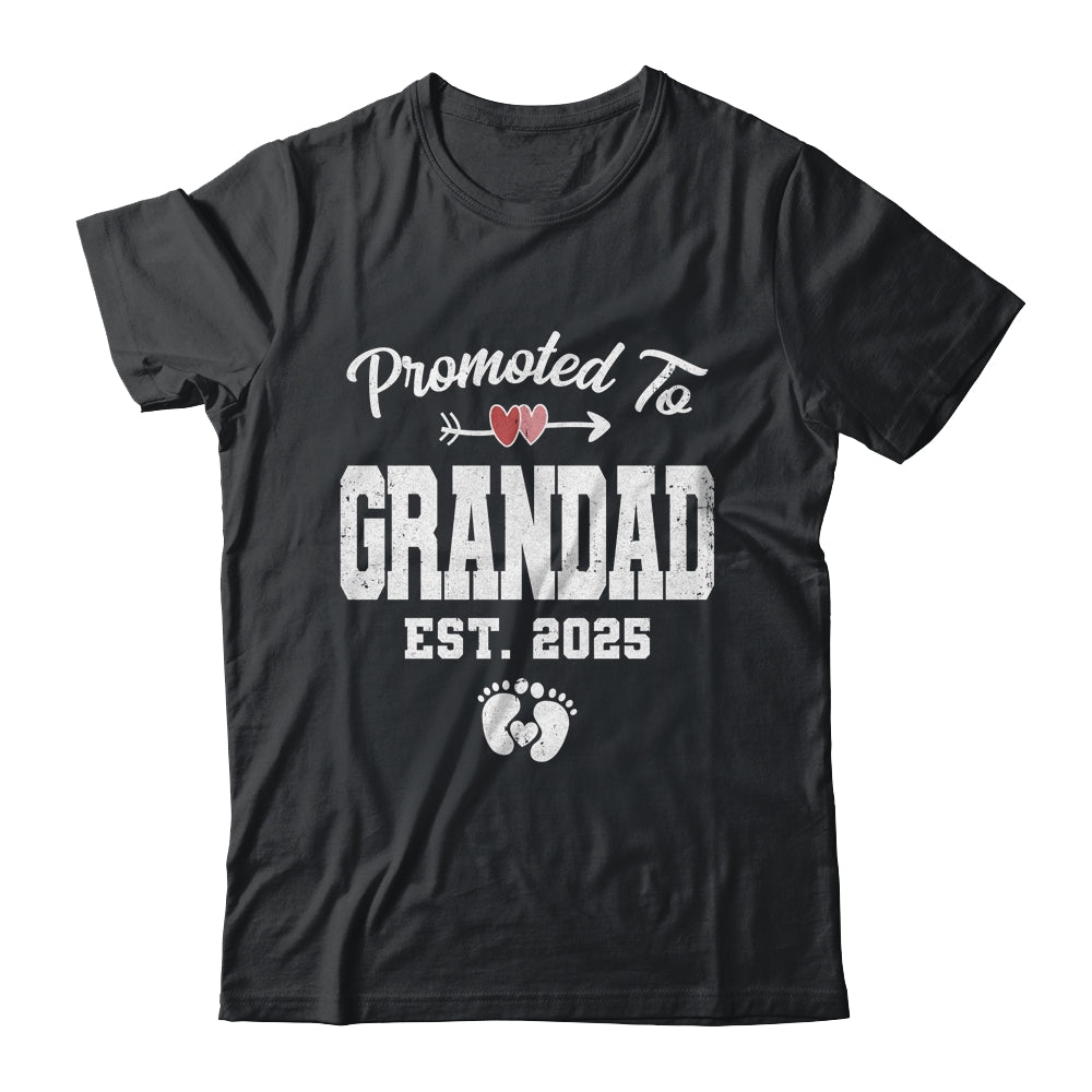 Promoted To Grandad Est 2025 Funny First Time Fathers Day Shirt & Hoodie | teecentury