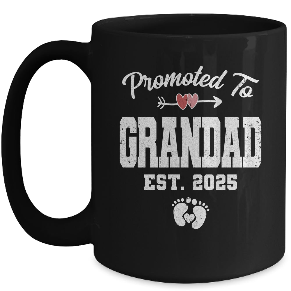 Promoted To Grandad Est 2025 Funny First Time Fathers Day Mug | teecentury