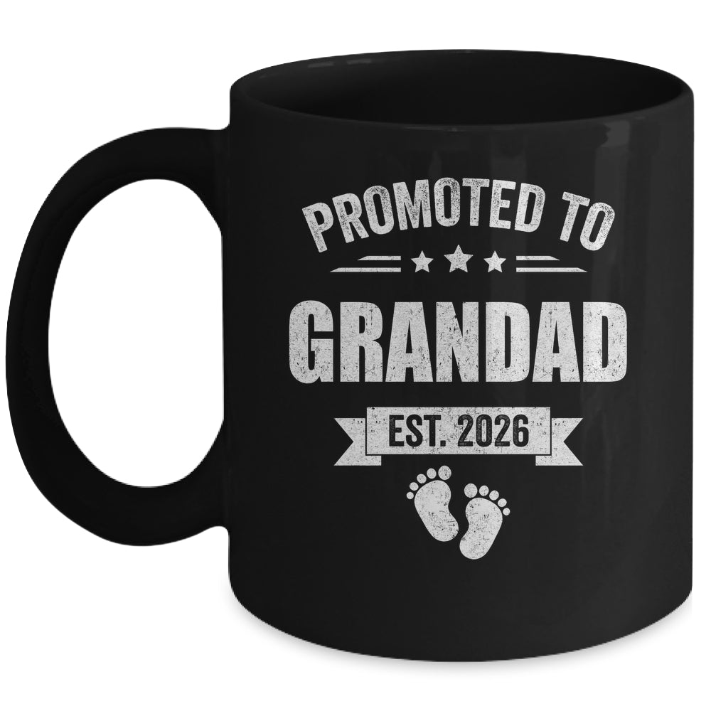 Promoted To Grandad Est 2026 Fathers Day First Time New Mug | teecentury