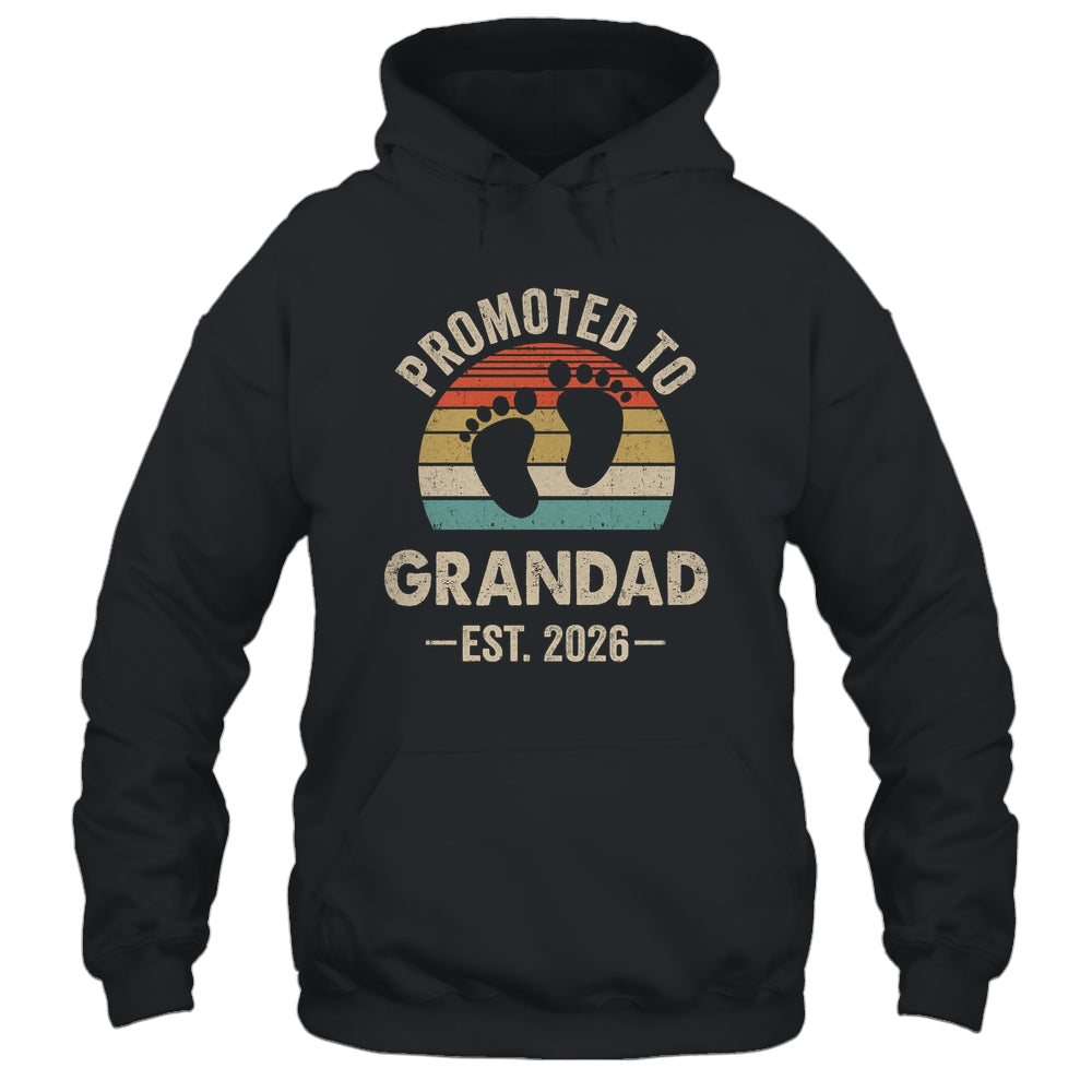 Promoted To Grandad Est 2026 Fathers Day Vintage Shirt & Hoodie | teecentury