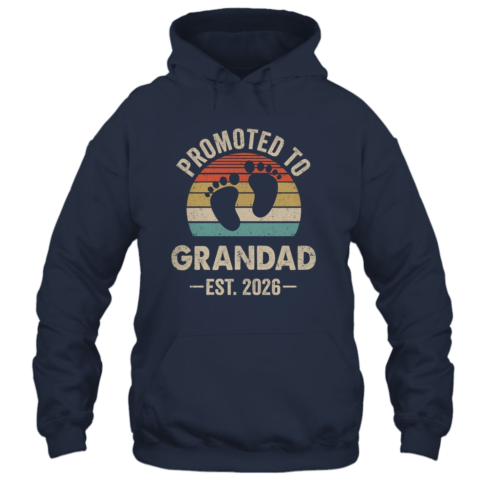 Promoted To Grandad Est 2026 Fathers Day Vintage Shirt & Hoodie | teecentury