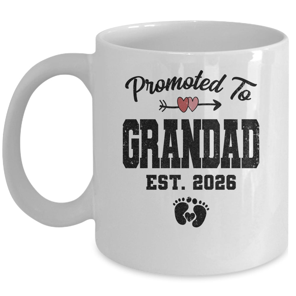 Promoted To Grandad Est 2026 First Time Fathers Day Mug | teecentury