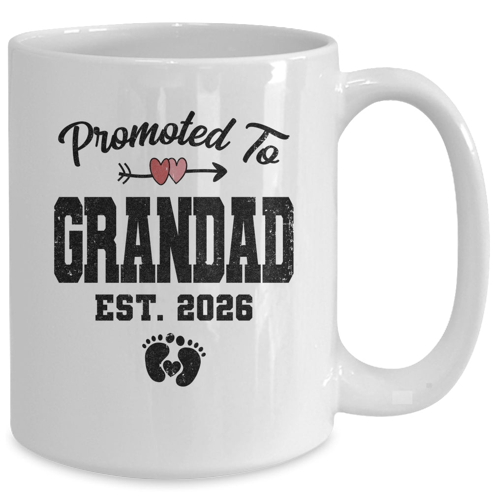 Promoted To Grandad Est 2026 First Time Fathers Day Mug | teecentury