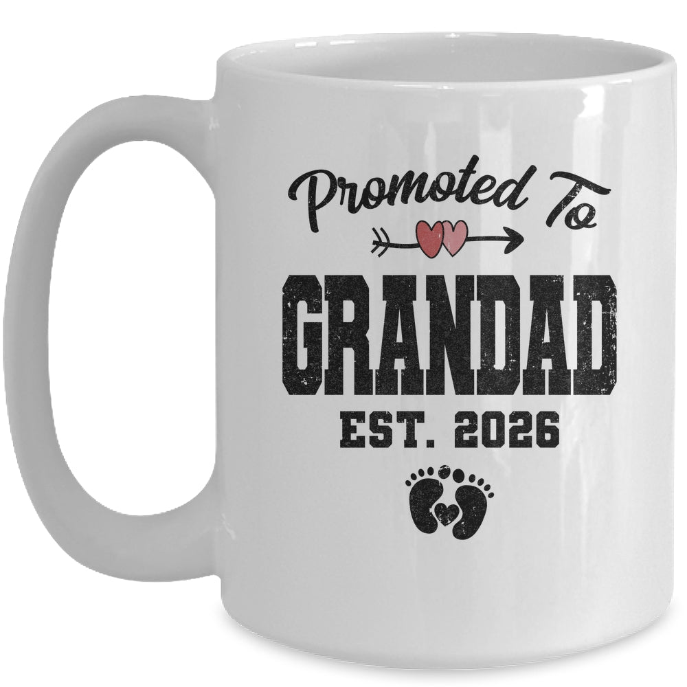 Promoted To Grandad Est 2026 First Time Fathers Day Mug | teecentury