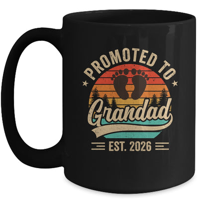 Promoted To Grandad Est 2026 Grandparents Baby Announcement Mug | teecentury