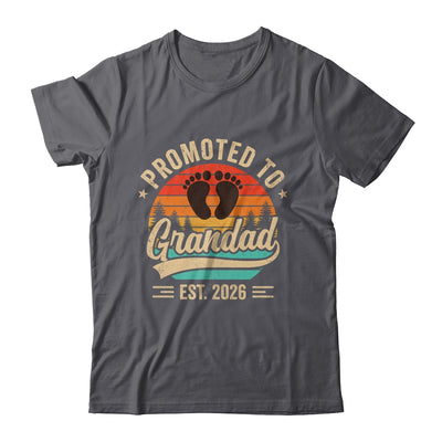 Promoted To Grandad Est 2026 Grandparents Baby Announcement Shirt & Hoodie | teecentury