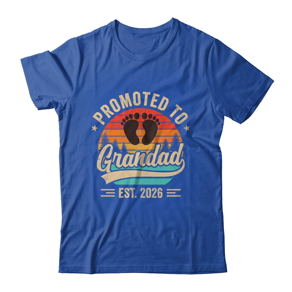 Promoted To Grandad Est 2026 Grandparents Baby Announcement Shirt & Hoodie | teecentury