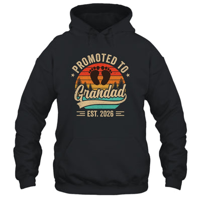 Promoted To Grandad Est 2026 Grandparents Baby Announcement Shirt & Hoodie | teecentury