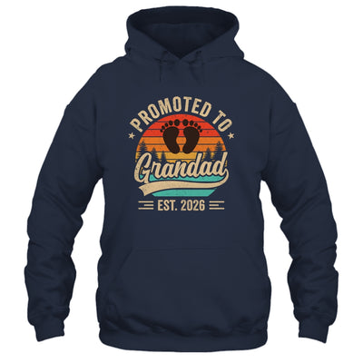 Promoted To Grandad Est 2026 Grandparents Baby Announcement Shirt & Hoodie | teecentury