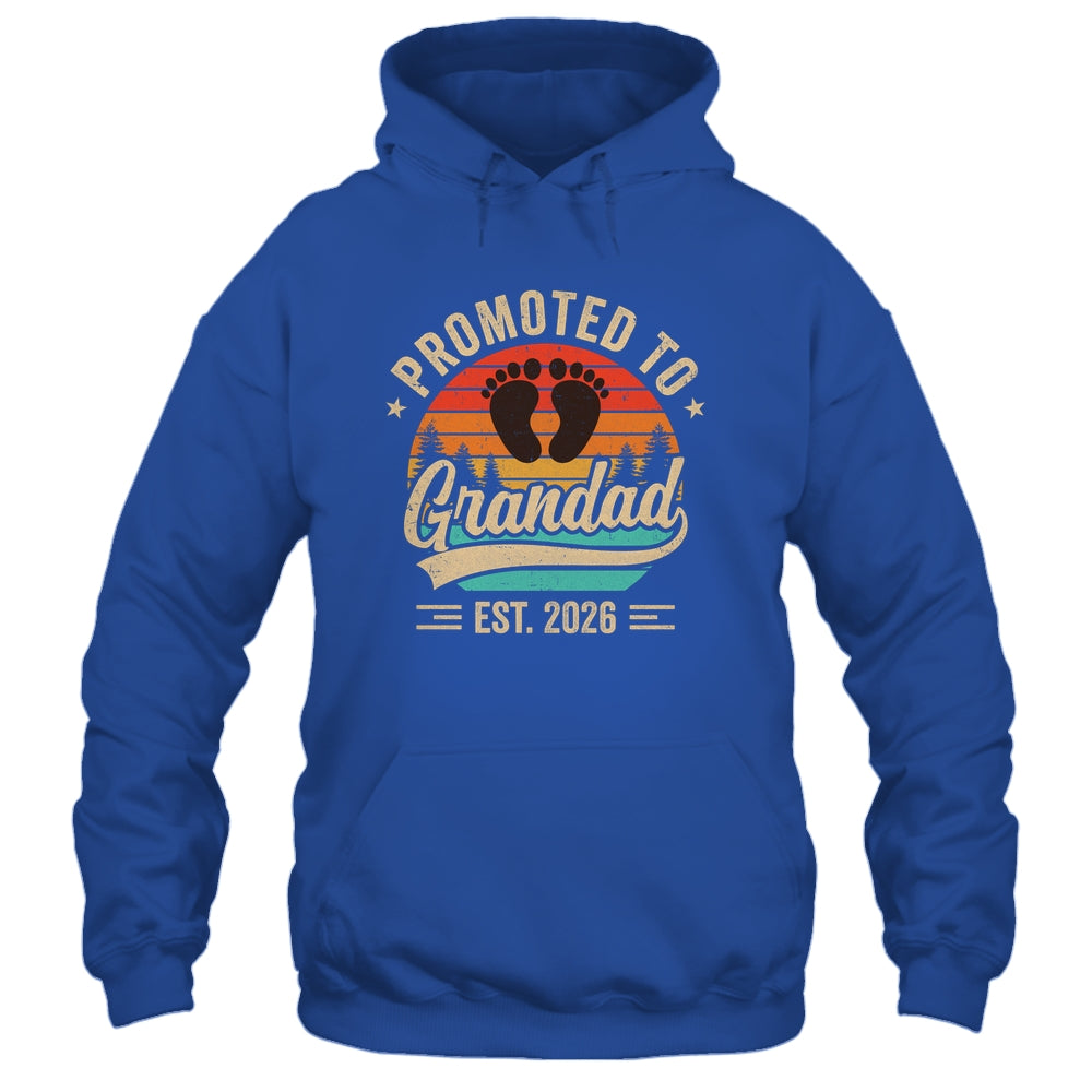 Promoted To Grandad Est 2026 Grandparents Baby Announcement Shirt & Hoodie | teecentury