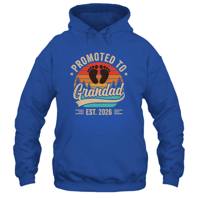 Promoted To Grandad Est 2026 Grandparents Baby Announcement Shirt & Hoodie | teecentury