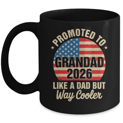 Promoted To Grandad Est 2026 Soon To Be New Grandad US Flag Mug | teecentury