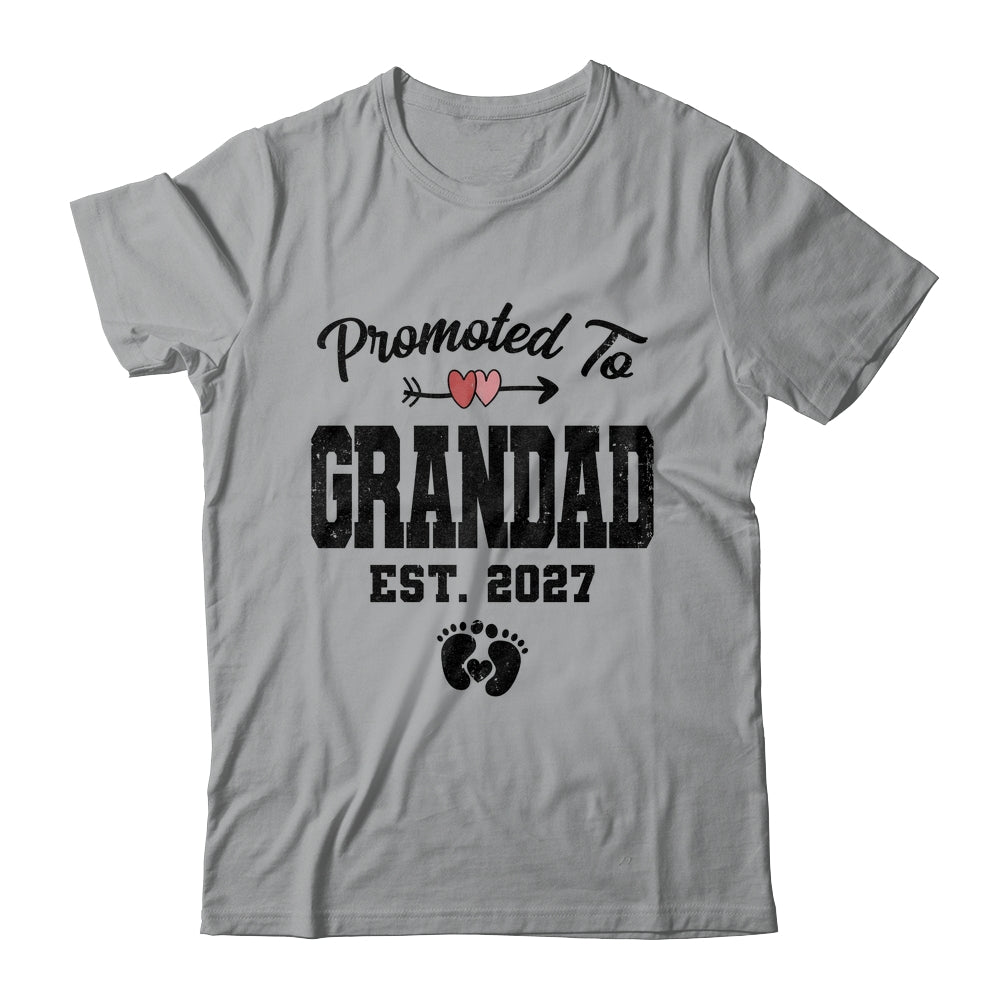 Promoted To Grandad Est 2027 First Time Fathers Day Shirt & Hoodie | teecentury